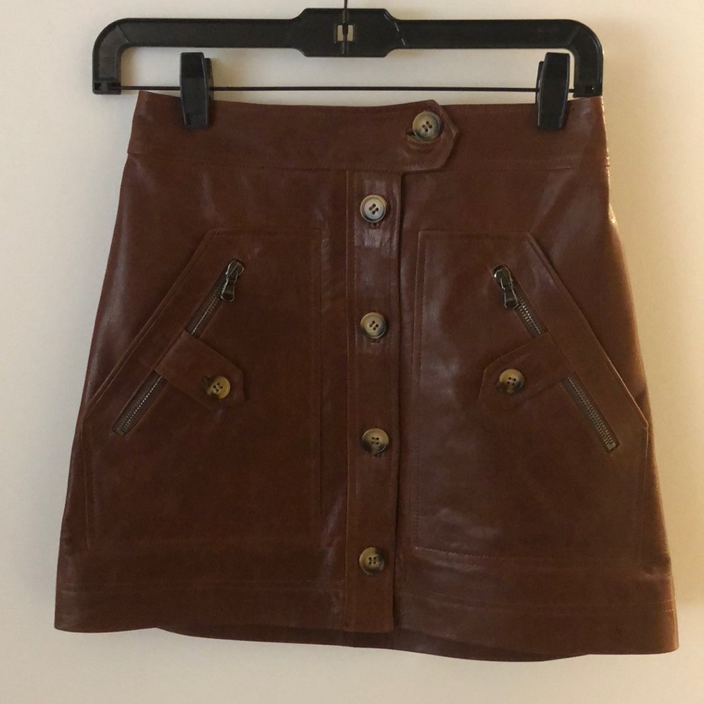 Veronica Beard leather skirt